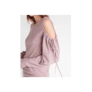 Express Marled Shoulder Tie Sleeve Sweater NEW